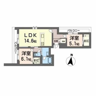 サザンブライト碩田【4階】の間取り