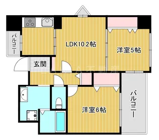 abitare Naniwa Inari【3階】の間取り