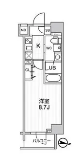 ジェノヴィア三ノ輪スカイガーデン【3階】の間取り