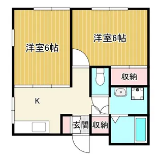 エステートピア喜楽【2階】の間取り