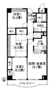 グレースサワ【3階】の間取り