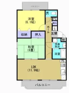 ファームガーデンD棟【1階】の間取り