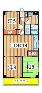 木崎台マンション【4階】の間取り