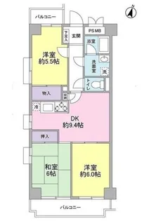 パークロード相模原【4階】の間取り