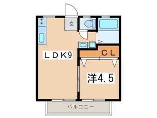 ツインピ-クスハイツA棟【2階】の間取り
