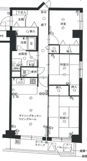 レーベン長岡【5階】の間取り