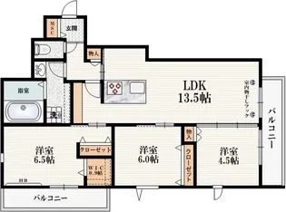 メゾンボヌール【2階】の間取り