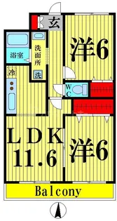 リレント谷塚【9階】の間取り
