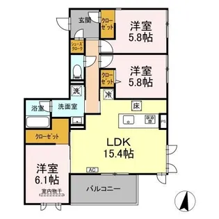 フォーティスMGH【1階】の間取り