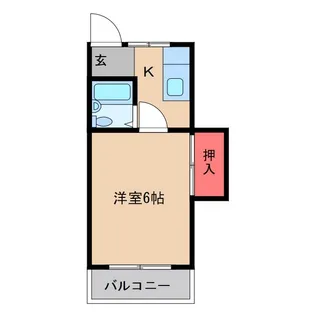 コーポ立川【1階】の間取り