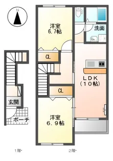 プライムス【2階】の間取り