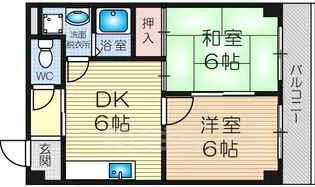 モンリベルテ野中【4階】の間取り