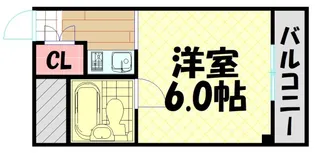 グランシャトー橘【5階】の間取り
