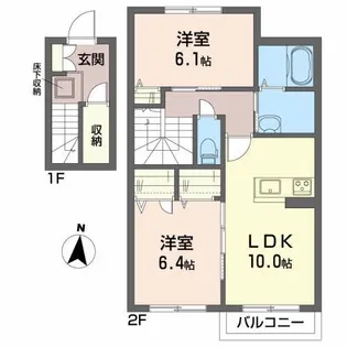 クラッシィ中央 III番館【2階】の間取り