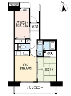 URコンフォール東鳩ヶ谷【7階】の間取り