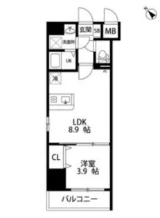 MODERN PALAZZO博多駅Abroad【7階】の間取り