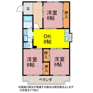エステート岩瀬A.B【4階】の間取り