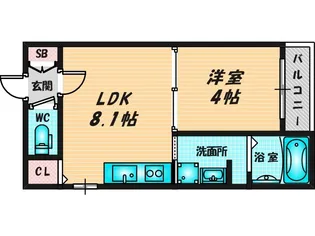 グラッドハイツ【1階】の間取り