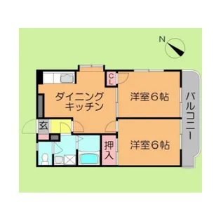 ファミールサンワ【2階】の間取り