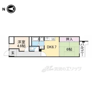 メルディアキューブ桜井【2階】の間取り