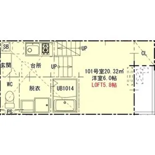 ハーモニーテラス西日置II【2階】の間取り