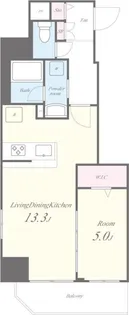 La Gracia四谷【3階】の間取り