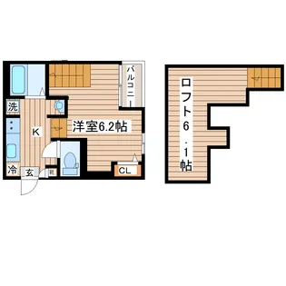 アイン郡山【1階】の間取り