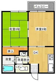 ハイツ浅倉【1階】の間取り