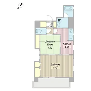 柳原中央マンション【4階】の間取り