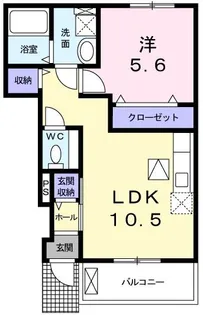 グリーンヒル朝霧【1階】の間取り