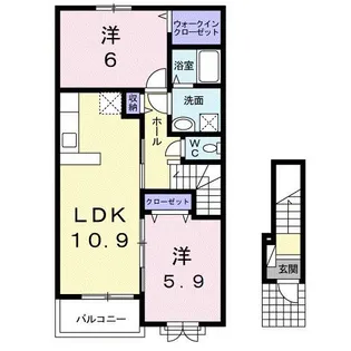 ル フュテュール B【2階】の間取り