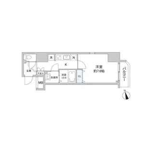 スカイグランデ日暮里【5階】の間取り