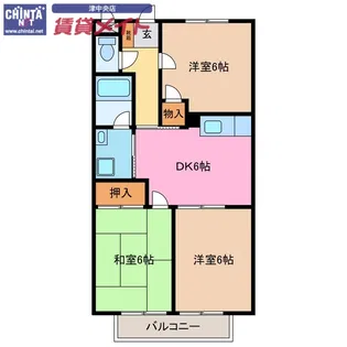 SURPLUS 阿漕 B【2階】の間取り