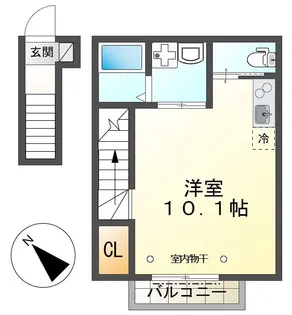 エクセレント谷野町【2階】の間取り