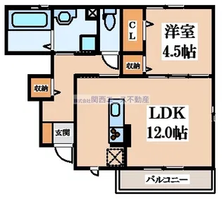 ノールヴィラージュ アン【1階】の間取り