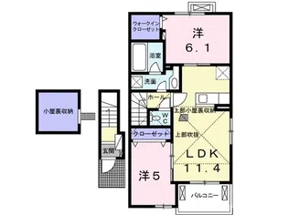 ペリドットB【2階】の間取り