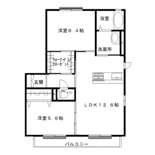 アンジュールB【2階】の間取り