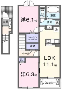 アムール ベル II【2階】の間取り
