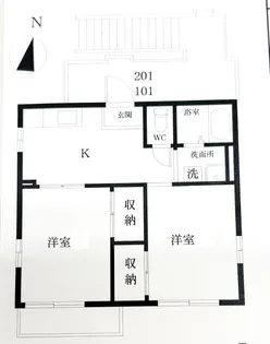 ドエル嶋田A【2階】の間取り