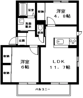 エウテルペ A【2階】の間取り