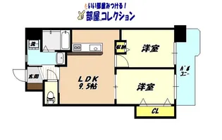ギャラン井堀【9階】の間取り