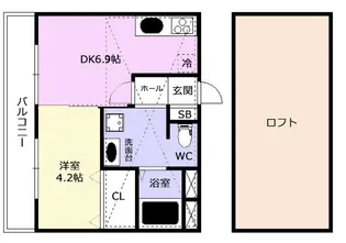 ADEAM(アディーム)上連雀【2階】の間取り