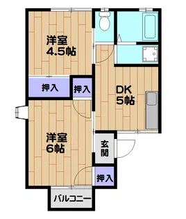 パレーシャルエルA棟【2階】の間取り