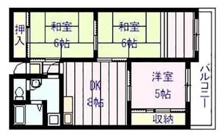 マンション国分ウェスト【4階】の間取り