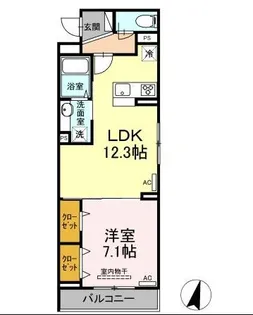 東京都中野区上鷺宮3【アパート】の間取り