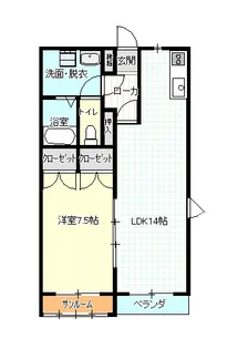 サンセット久保田【1階】の間取り