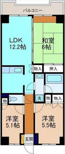 ダイアパレス北安江【8階】の間取り