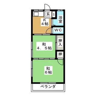 コーポ清龍【1階】の間取り