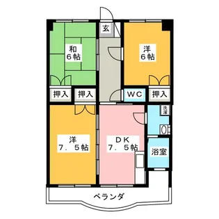 カンパーニュ一宮【4階】の間取り