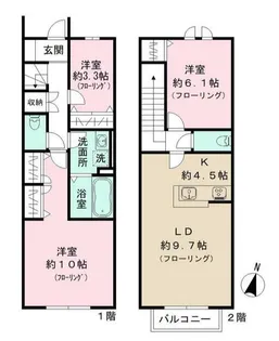 東京都練馬区中村北4【一戸建】の間取り